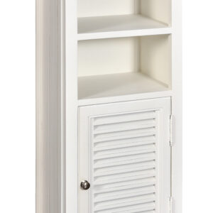 Bristol White Komoda wąska z półkami