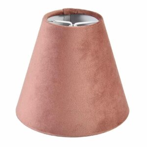 Abażur A14/7H12 stożek plusz różowy