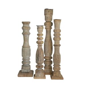 Wood old Świecznik wysoki