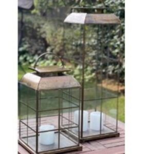 Gold line Lampion latarnia klatka A