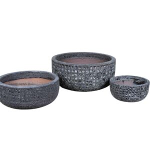 Garden old Donica niska black kpl. 3