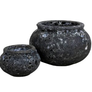 Garden old Donica okrągła black kpl. 2