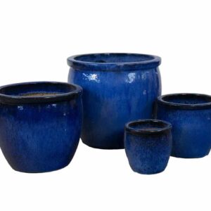 Garden old Donica pękata blue kpl. 4