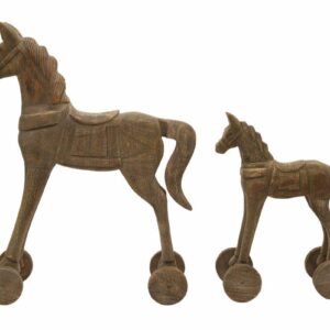 Wood old Koń na kółkach B