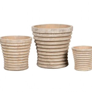 Garden old Donica prążki white kpl. 3