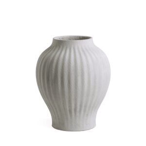 Modern white Wazon prążki B