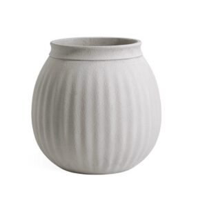 Modern white Wazon prążki 1A